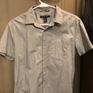 Casual grey short sleeve button down